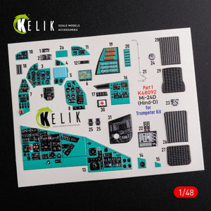 KELIK K48092 Mi-24D (Hind-D) interior 3D decals for Trumpeter kit 1/48 – immagine 3