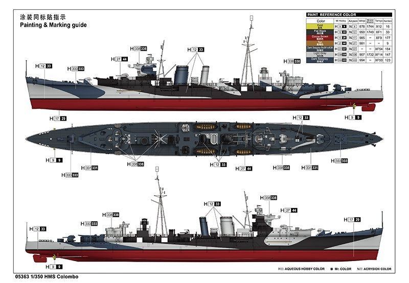 Trumpeter 05363 HMS Colombo 1/350 – zdjęcie 3