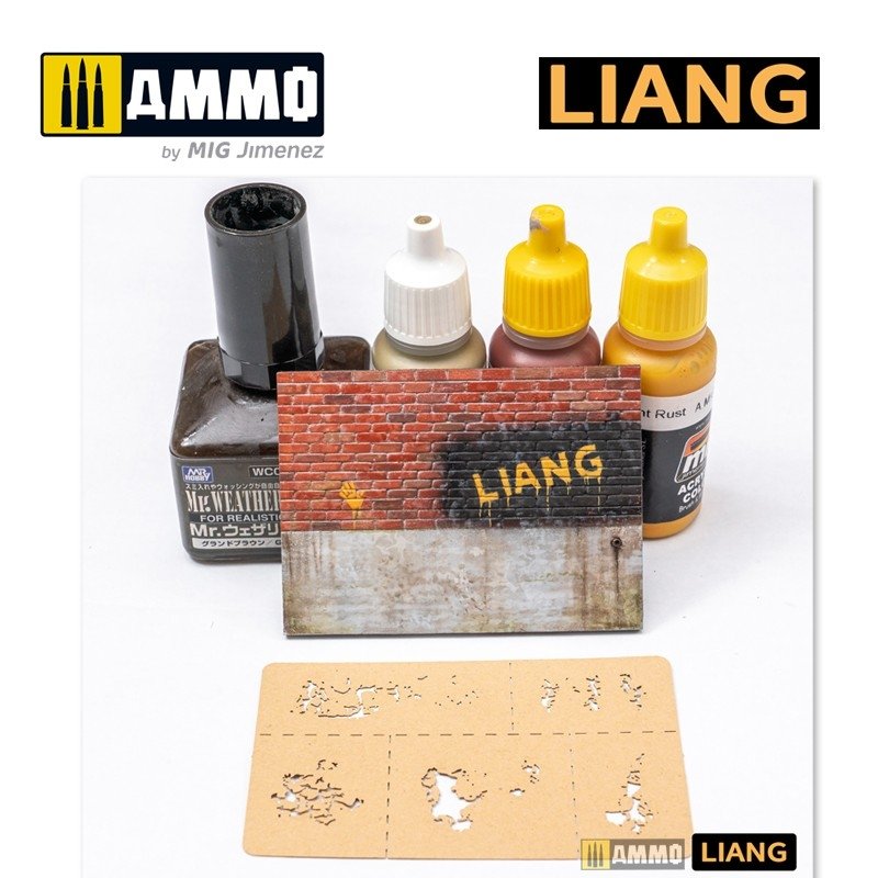 Liang 0008 Paint Crack Effects Airbrush Stencils – Bild 5