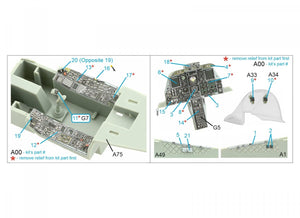 Quinta Studio QDS-48323 A-10C 3D-Printed &amp;amp; coloured Interior on decal paper (Academy) (Small version) 1/48 – zdjęcie 2