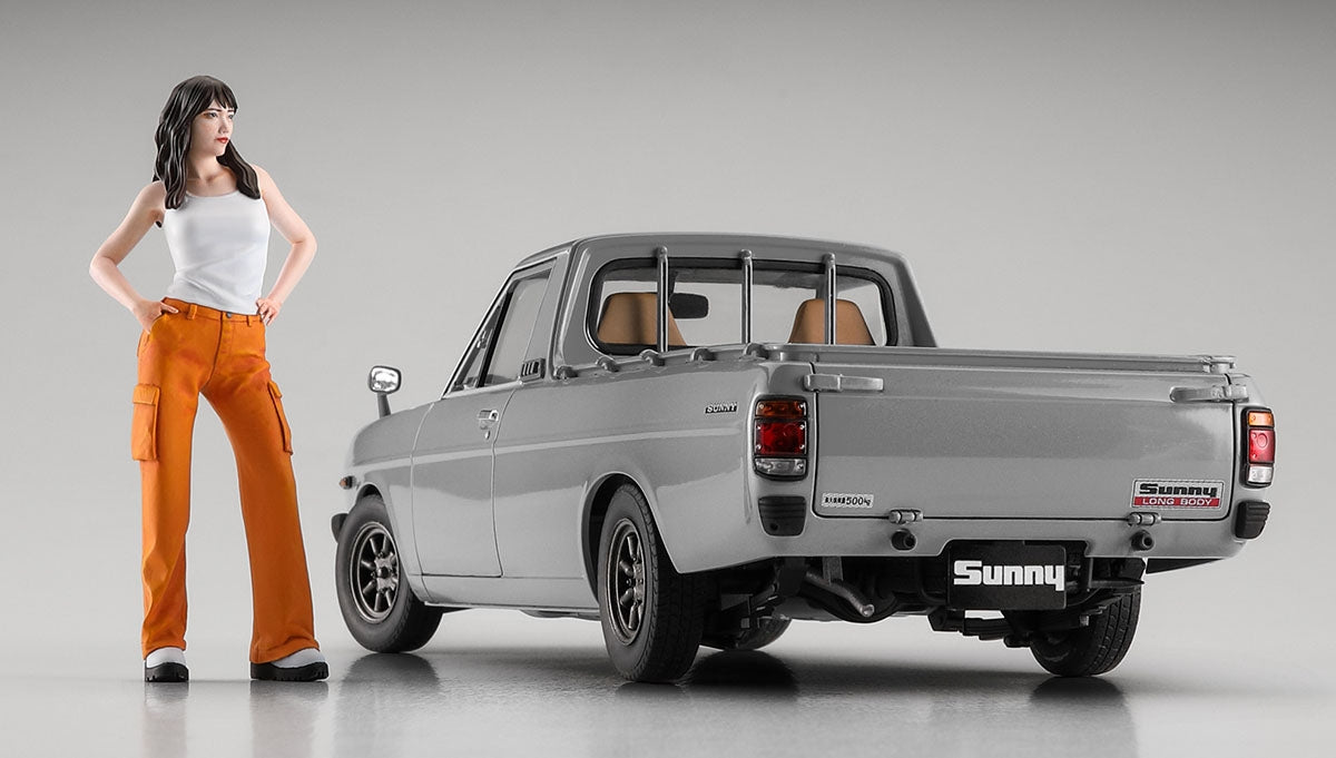 Hasegawa SP626 Datsun Sunny Truck Long Body Deluxe w/ Girl&amp;#39;s Figure 1/24 – image 2