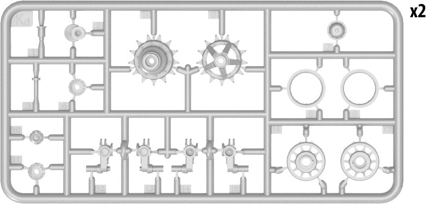 MiniArt 37060 T-62 WHEELS SET 1/35 – imagen 3