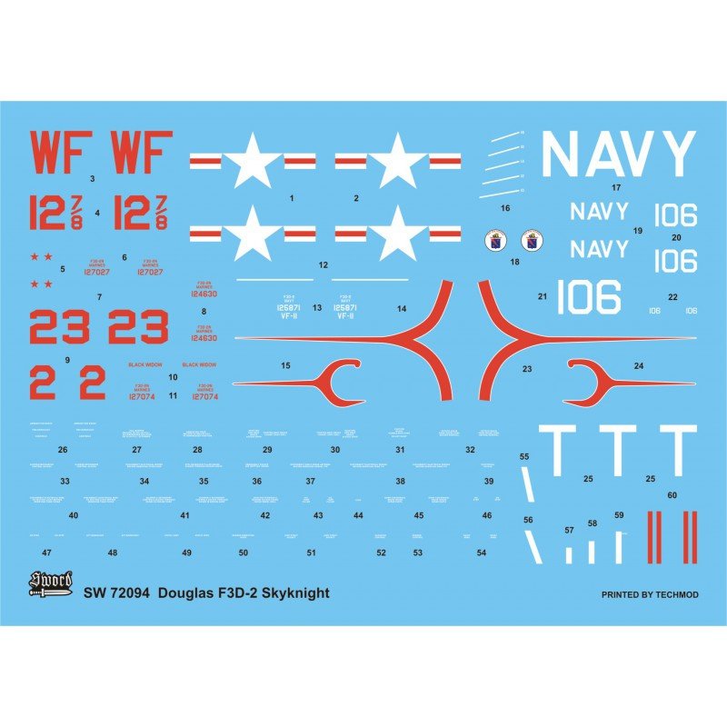 Sword 72094 F3D-2 Skyknight VF-11/VMF(N)513 1/72 – imagen 5