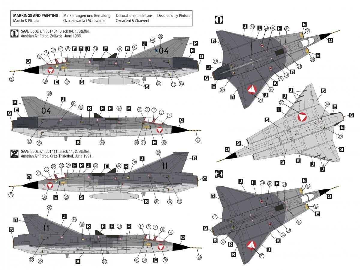 Hobby 2000 72056 Saab 35ÖE/35FS Draken ( HASEGAWA + CARTOGRAF + MASKI ) 1/72 – Bild 2