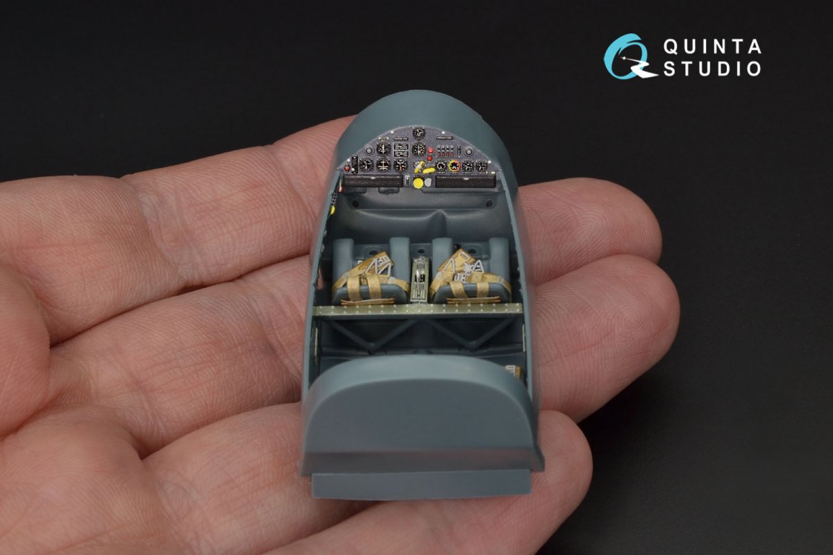 Quinta Studio QD48125 Bf108 3D-Printed &amp;amp; coloured Interior on decal paper (Eduard) 1/48 – immagine 5