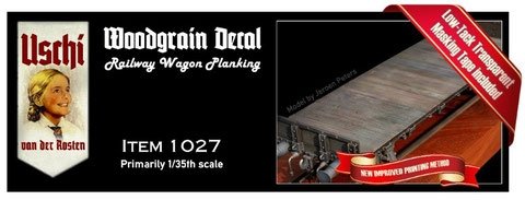 Décalcomanies imitation bois Uschi 1027 pour planchers de wagon de chemin de fer