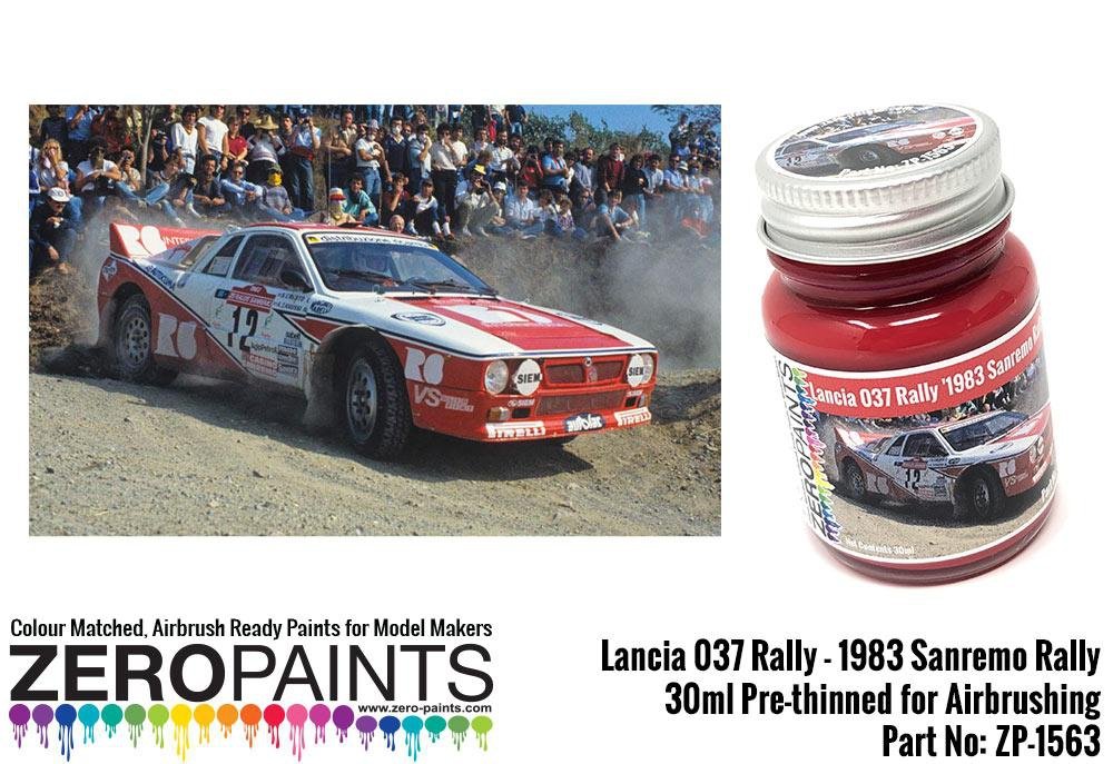 Zero Paints ZP-1563 Lancia 037 Rally &amp;#39;1983 Sanremo Rally&amp;#39; Red Paint 30ml