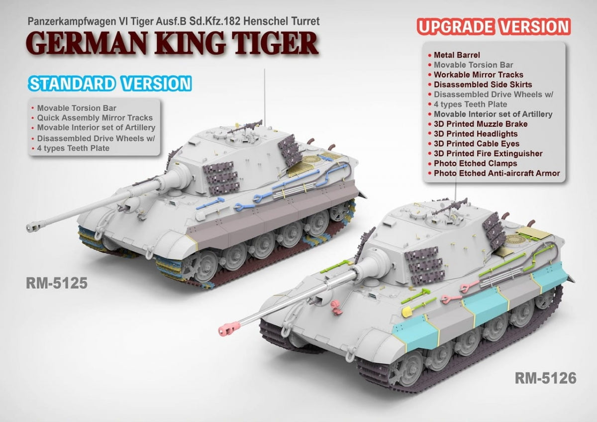 Rye Field Model 5126 German King Tiger Ausf.B Sd.Kfz.182 Henschel Turret - Upgrade Version 1/35 – Bild 3