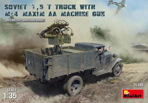 MiniArt 35186 SOVIET 1,5 t. TRUCK w/ M-4 Maxim AA Machine Gun 1/35