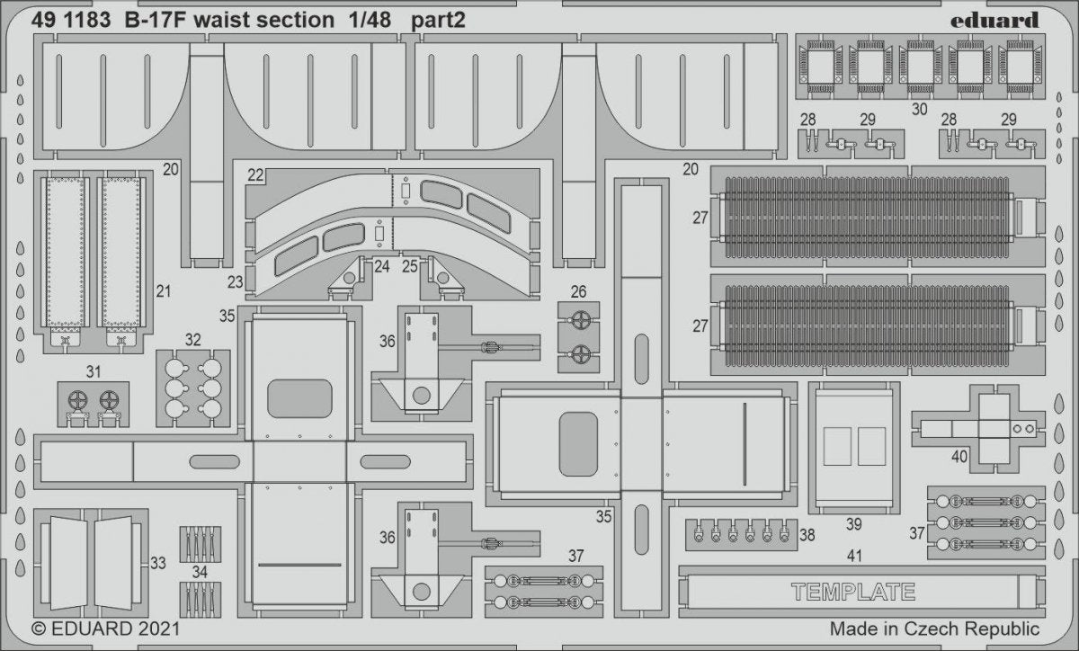 Eduard 491183 B-17F waist section HKM 1/48 – image 2