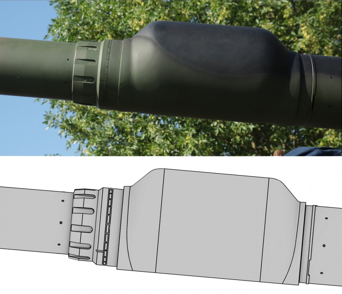 Master GM-35-060 K2 Black Panther - Hyundai WIA CN08 120mm 55cal gun barrel (for Academy model) 1/35 – image 23