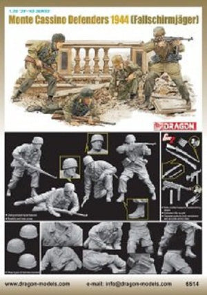 Dragon 6514 Monte Cassino Defenders 1944 Fallschirmjager (ensemble de 4 figurines) (1/35) – image 2