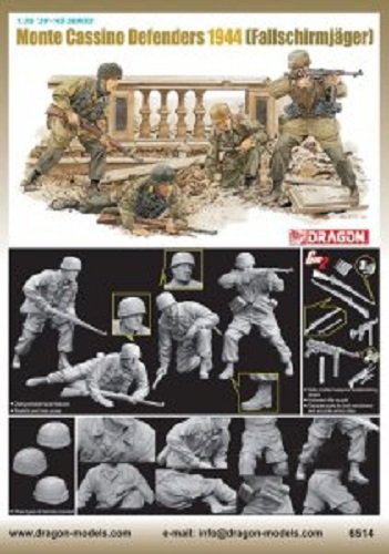 Dragon 6514 Monte Cassino Defenders 1944 Fallschirmjager (ensemble de 4 figurines) (1/35) – image 2