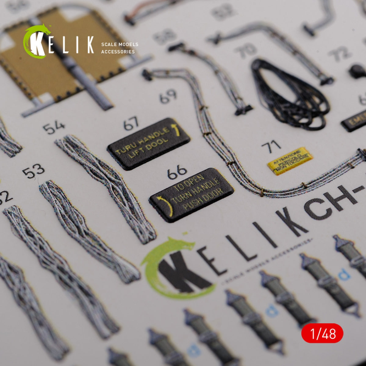 KELIK K48091 CH-46E Cargo compartment interior 3D decals for Academy kit 1/48 – Bild 10