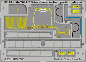 Eduard 32554 Me 262A-2 Schwalbe exterior 1/32 TRUMPETER – zdjęcie 2