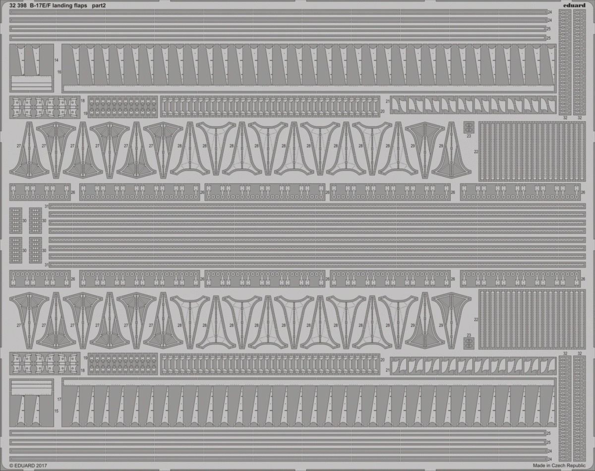 Volets d&amp;#39;atterrissage Eduard 32398 B-17E/F HK MODELS 1/32 – image 2