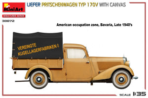 MiniArt 38072 LIEFER PRITSCHENWAGEN TYP 170V AVEC TOILE 1/35  – image 6