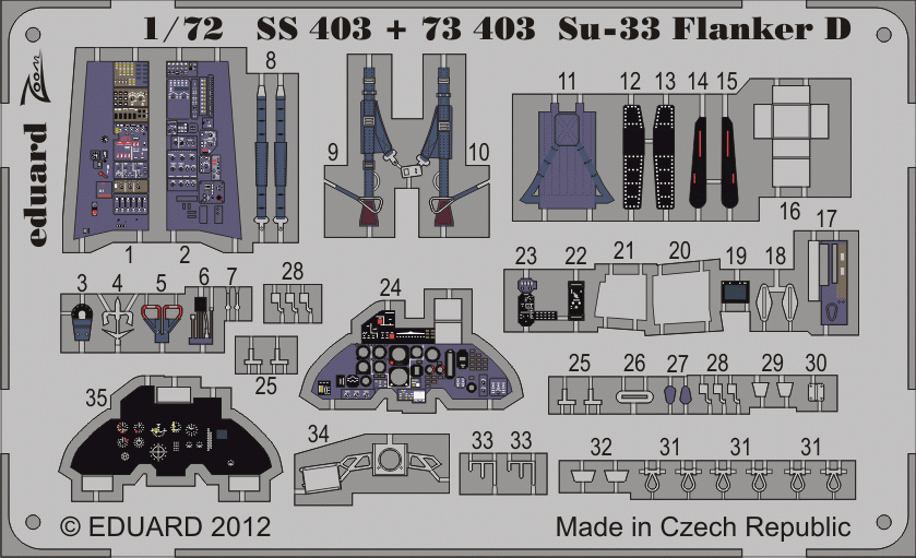 Eduard SS403 Su-33 Flanker D SA 1/72 HASEGAWA