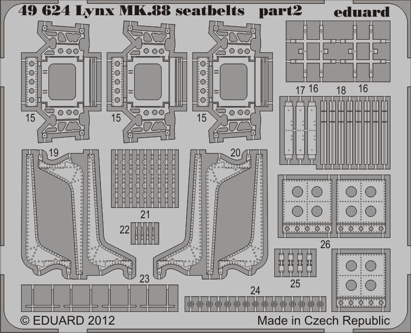Eduard 49624 Lynx Mk.88 seatbelts 1/48 (Airfix) – immagine 2