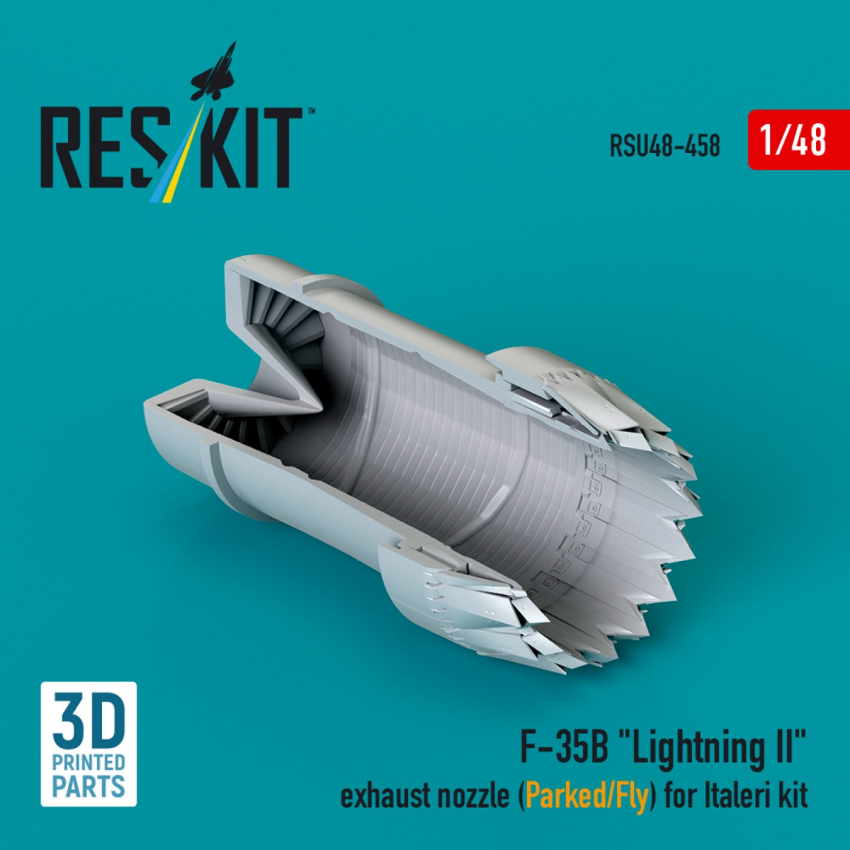 RESKIT RSU48-0458 F-35B &amp;quot;Lightning II&amp;quot; exhaust nozzle (Parked/Fly) for Italeri kit (3D printed) 1/48 – Bild 2