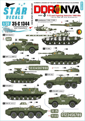 Star Decals 35-C1344 DDR - NVA 3. Numbers &amp;amp; insignia of the East German Nationale Volksarmee 1/35