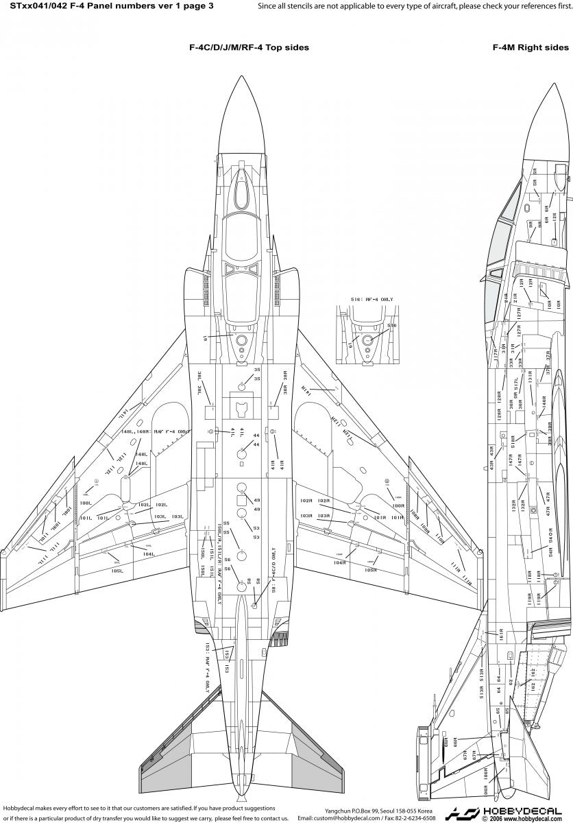 HobbyDecal ST32042V1 F-4 Panel numbers White stencil font ver 1 1/32 – Bild 4