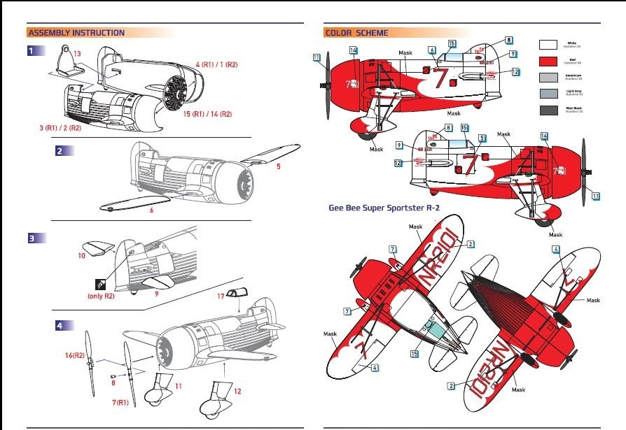 Dora Wings 14402 GeeBee Supersporster R1&amp;amp;R2 1/144 – immagine 3