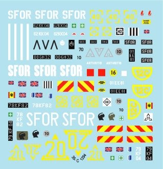 Star Decals 35-C1294 British SFOR mix. Bosnia. Challenger I Mk 3, Challenger 2, Scimitar CVR(T) and FV432 Mk 2 1/35 – Bild 3