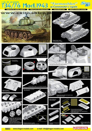Dragon 6603 T34/76 Mod.1943 Formochka w /Commanders cupola 1/35 – image 2