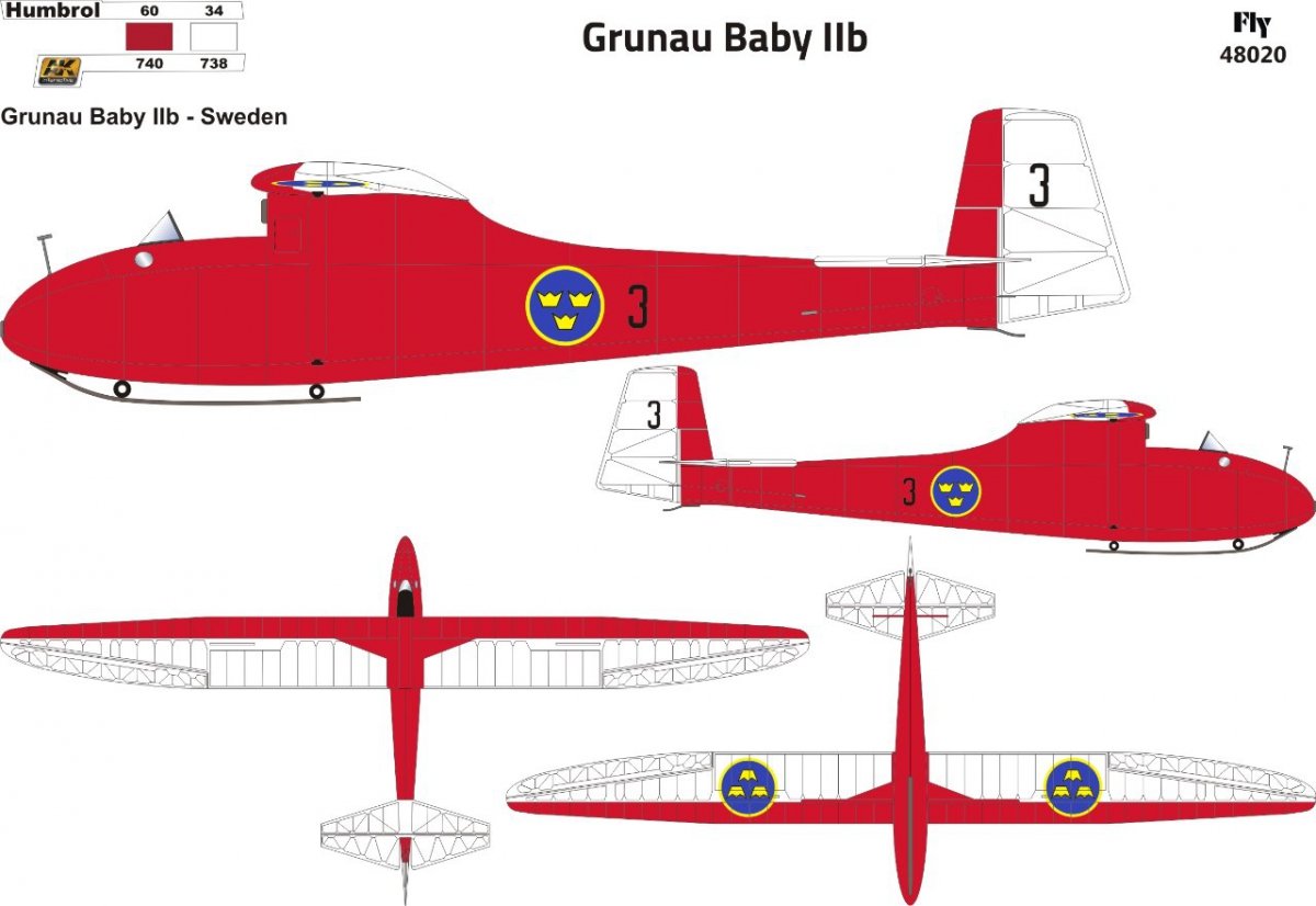 Fly 48020 Grunau Baby IIB Sweden 1/48 – imagen 3