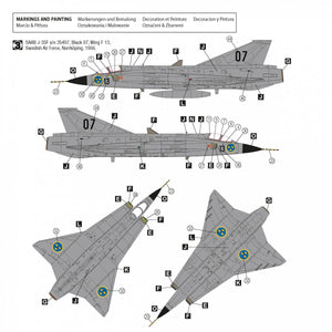 Hobby 2000 72055 Saab J-35F Draken ( HASEGAWA + CARTOGRAF + MASKI ) 1/72 – Bild 3