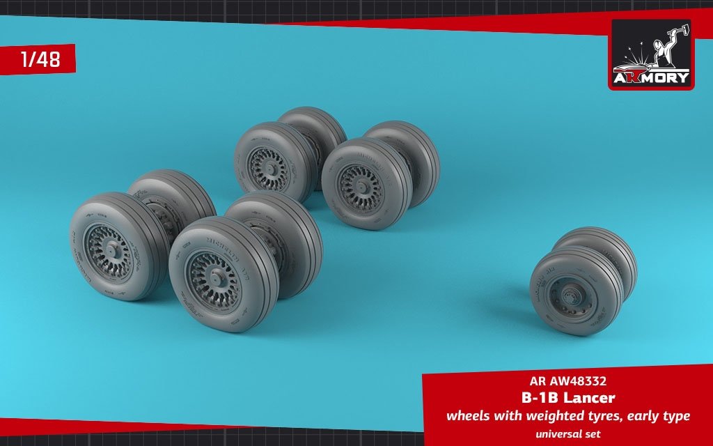 Roues Armory Models AW48332 B-1B Lancer avec pneus lestés, échelle 1/48 (début)