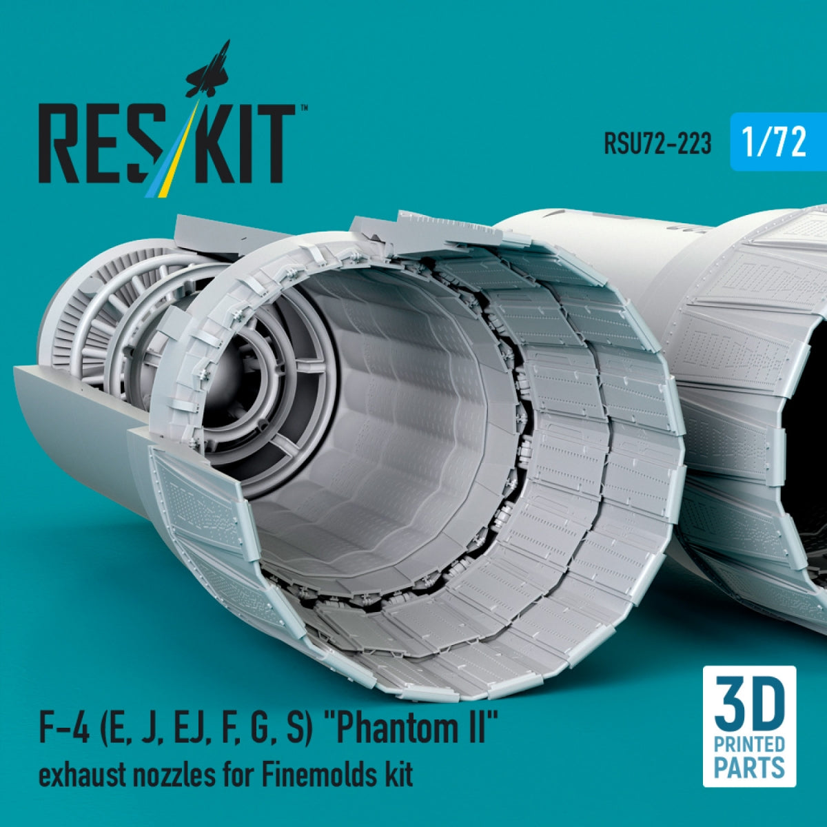 RESKIT RSU72-0223 F-4 (E, J, EJ, F, G, S) "Phantom II" exhaust nozzles for Finemolds kit (3D Printed) 1/72