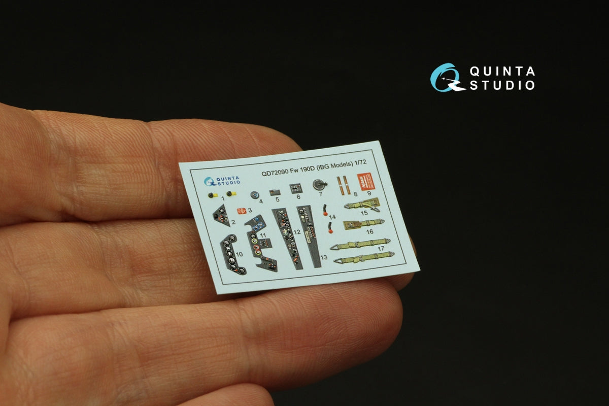 Quinta Studio QD72090 Fw 190D 3D-Printed &amp;amp; coloured Interior on decal paper (IBG models) 1/72 – Bild 4