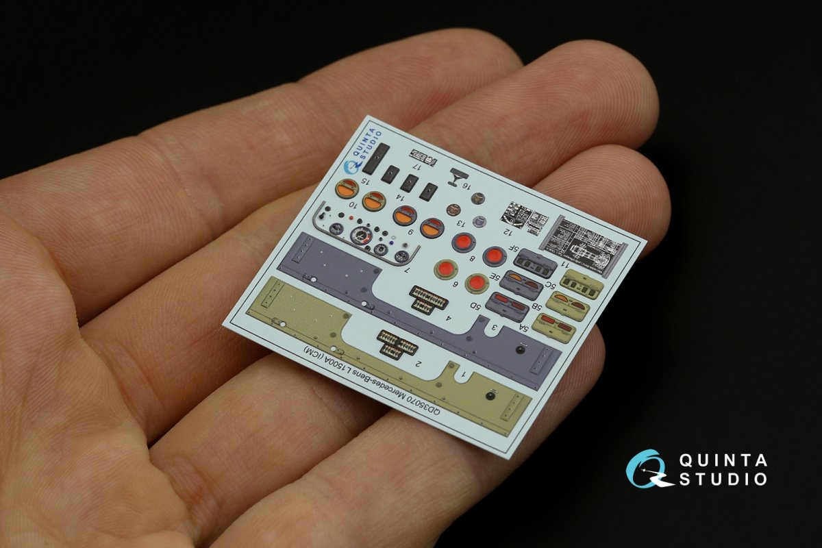 Quinta Studio QD35070 Mercedes-Benz L1500A 3D-Printed &amp;amp; coloured Interior on decal paper (ICM) 1/35 – immagine 2