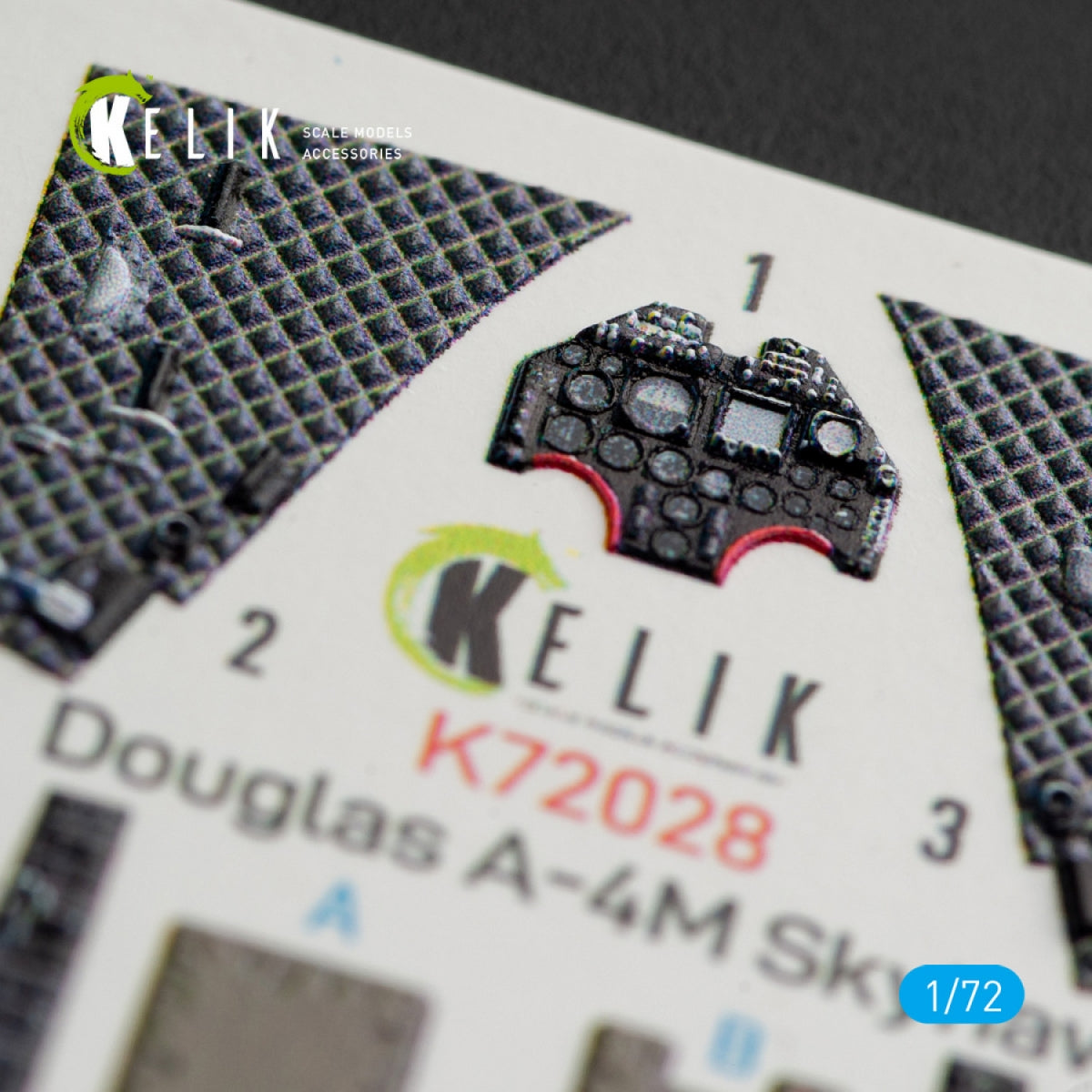 KELIK K72028 A-4M « SKYHAWK » DÉCALCOMANIES 3D INTÉRIEURES POUR MAQUETTE FUJIMI/HOBBY 2000 AU 1/72 – image 2
