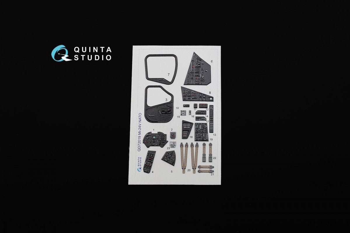 Quinta Studio QD72019 Mi-24V NATO 3D-Printed &amp;amp; coloured Interior on decal paper (for Zvezda kit) 1/72 – Bild 2