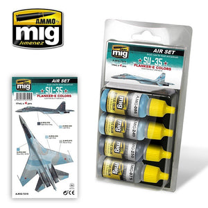 Munitions de Mig Jiminez 7219 SU-35 FLANKER-E COLOURS 4x17ml