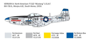 Italeri 1452 North American F-51D Mustang Korean War 1/72 – immagine 2