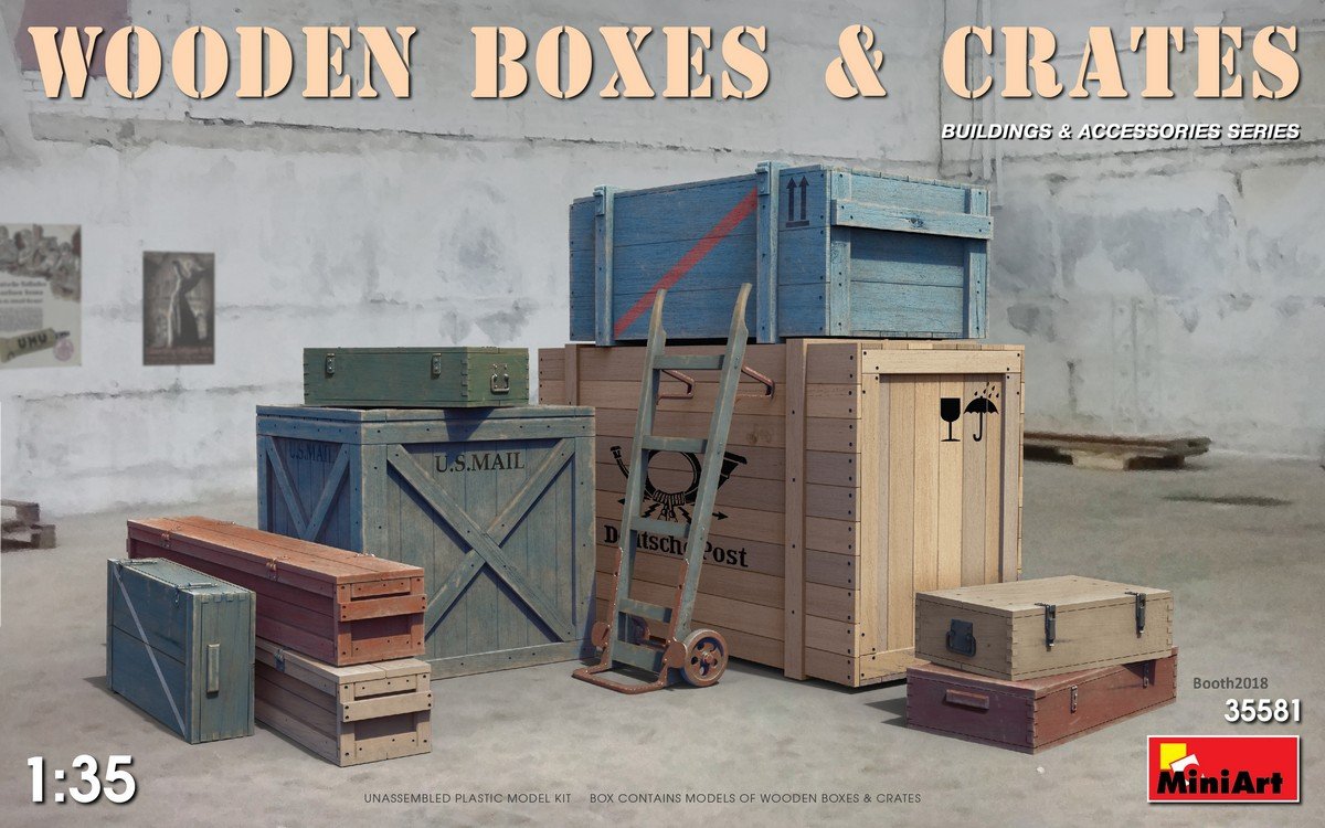 MiniArt 35581 Wooden Boxes & Crates 1/35