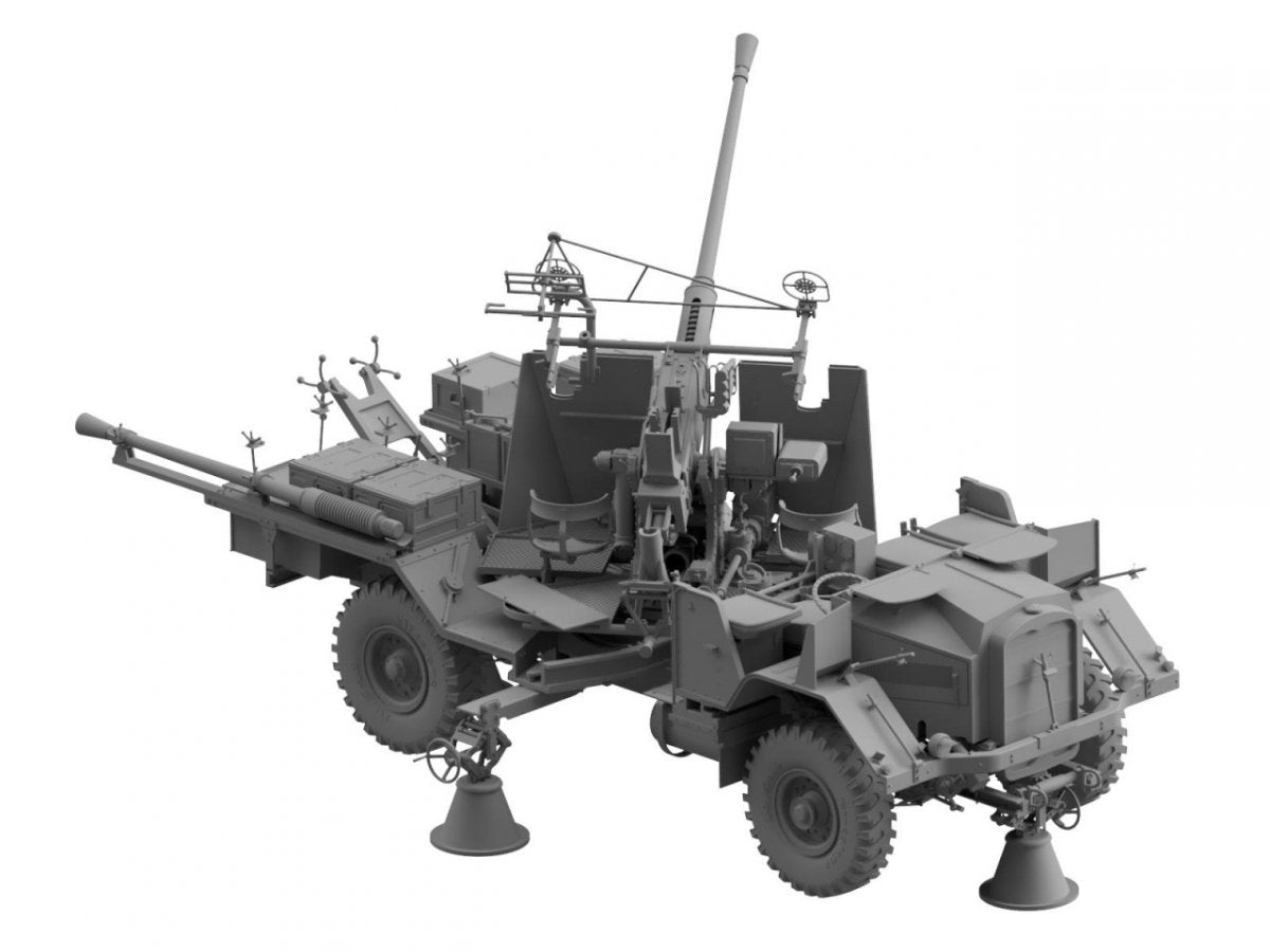 Thunder Model 35210 British Morris Bofors C9/B Gun truck Early variant 1/35 – immagine 4