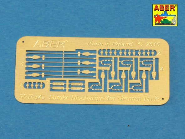 Aber R-34 Smoke Discharges for German Tanks like Tiger I, Panther A/D, Panzer IIIL, Panzer IVG, Luchs, Puma 1/35 – zdjęcie 5