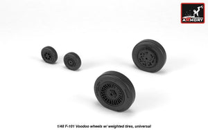 Armory Models AW48318 F-101 Voodoo wheels w/ optional nose wheels &amp;amp; weighted tyres 1/48 – imagen 3