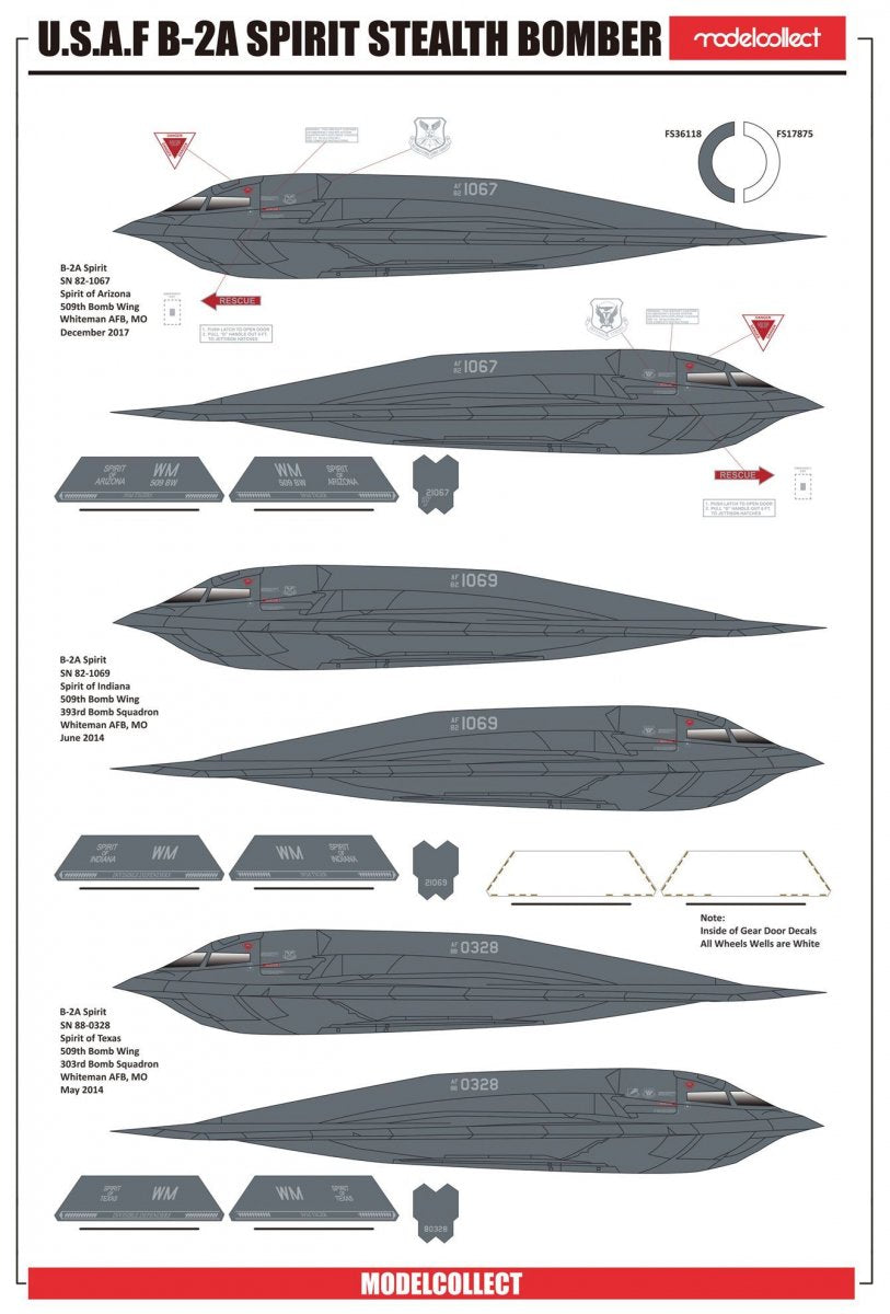 Modelcollect UA72214 USAF B-2A Spirit Stealth Bomber with AGM-158 missile 1/72 – zdjęcie 4
