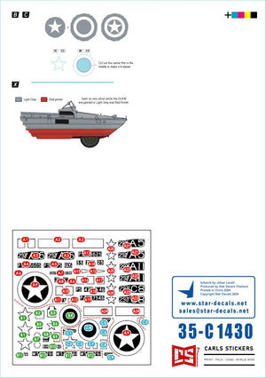 Star Decals 35-C1430 J-Day DUKW + SEEP. Amphibiens britanniques n° 2. 297e compagnie (GT) RASC et groupe de plage. Échelle 1/35  – image 3