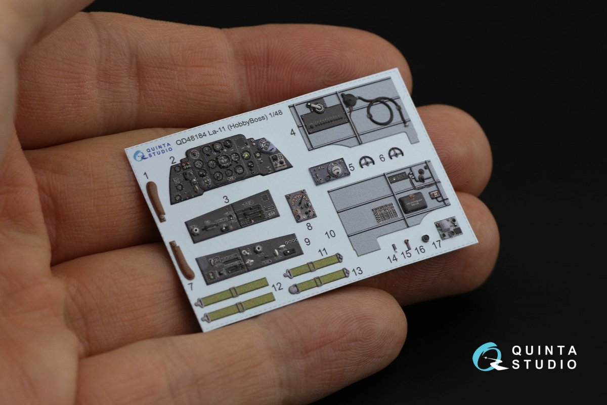 Quinta Studio QD48184 La-11 3D-Printed &amp;amp; coloured Interior on decal paper (HobbyBoss) 1/48 – Bild 2