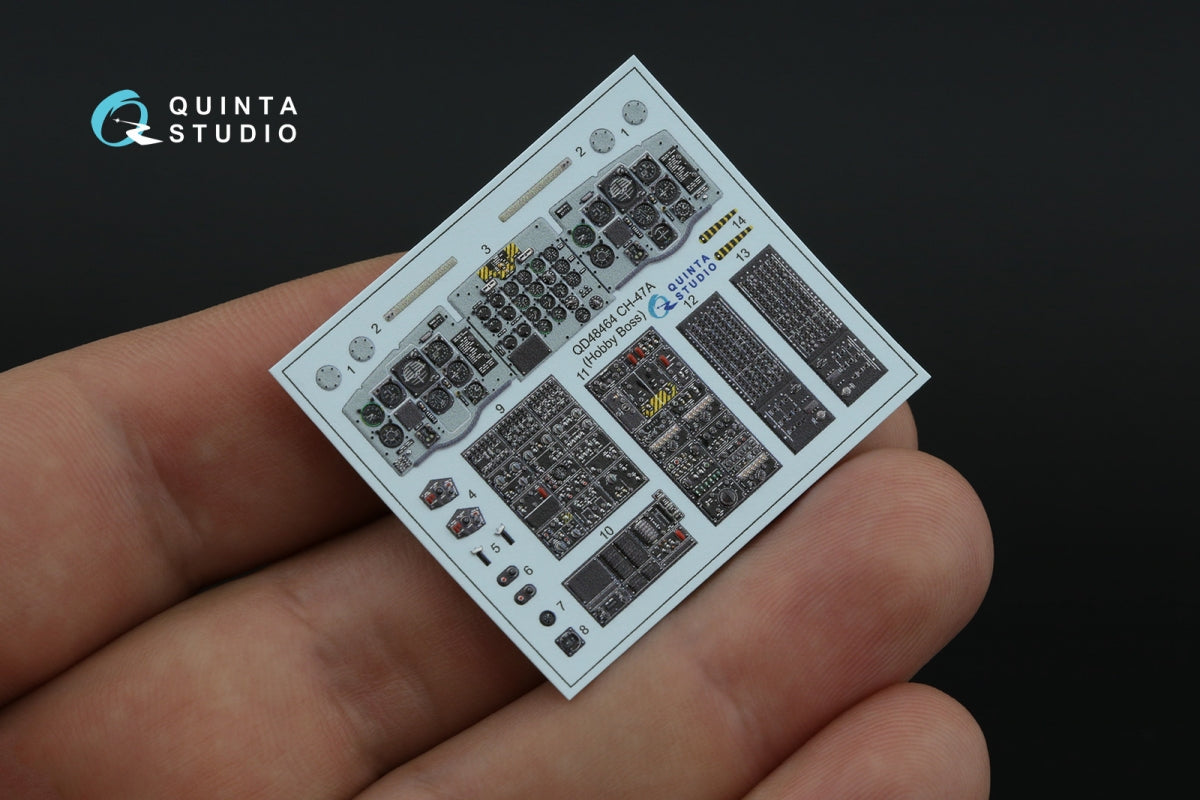 Quinta Studio QD48464 CH-47A 3D-Printed colored Interior on decal paper (HobbyBoss) 1/48 – image 5