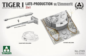 Takom 2199 Tiger I Production tardive avec zimmerit Sd.Kfz. 181 Pz.Kpfw. VIAusf. E (commande tardive/tardive) 1/35 – image 7