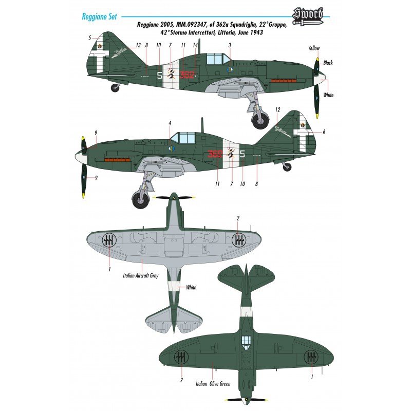 Sword 72110 Reggiane Fighter 6pcs 1/72 – image 7