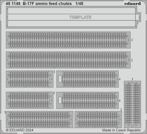 Eduard 481148 B-17F ammo feed chutes EDUARD 1/48